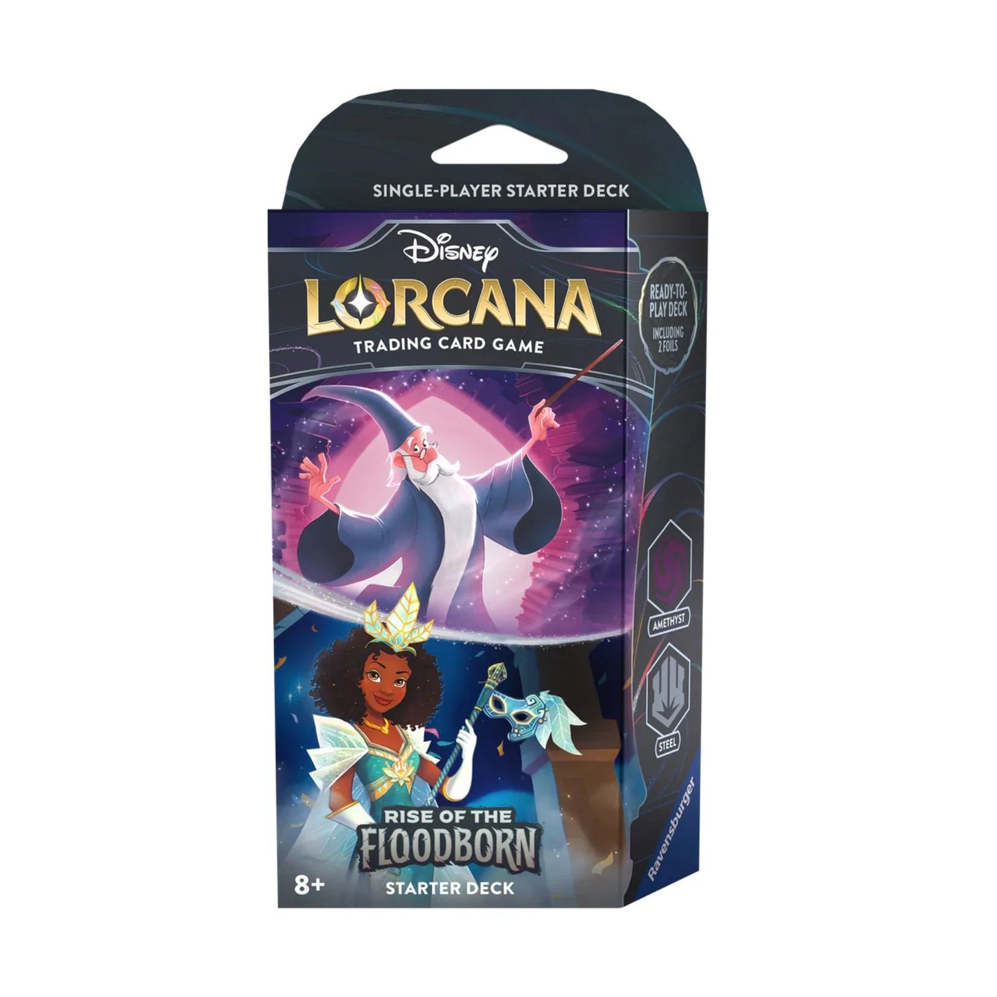 DISNEY-LORCANA -AMETISTA ACCIAO DECKS-RISE OF THE FLOODBORN-ENG