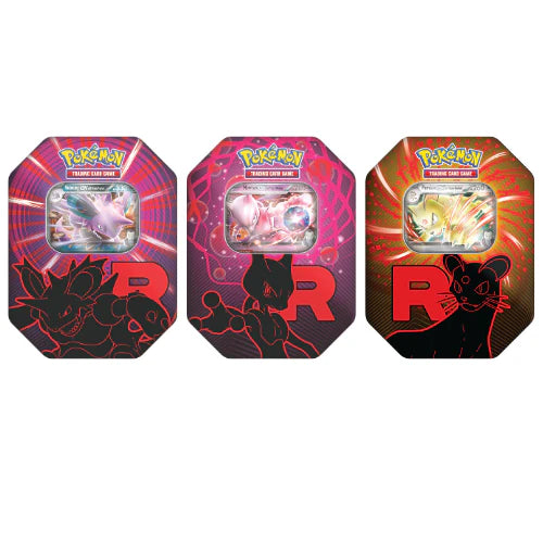 Pokemon Tin da Collezione Team Rocket Bundle da 3 Mewtwo Ex Nidoking Ex Persian EX