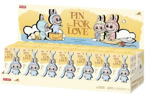 LABUBU THE MONSTERS PIN FOR LOVE SERIES VINYL PLUSH PENDANT (A-M) SEALED CASE (14 BLIND BOX)